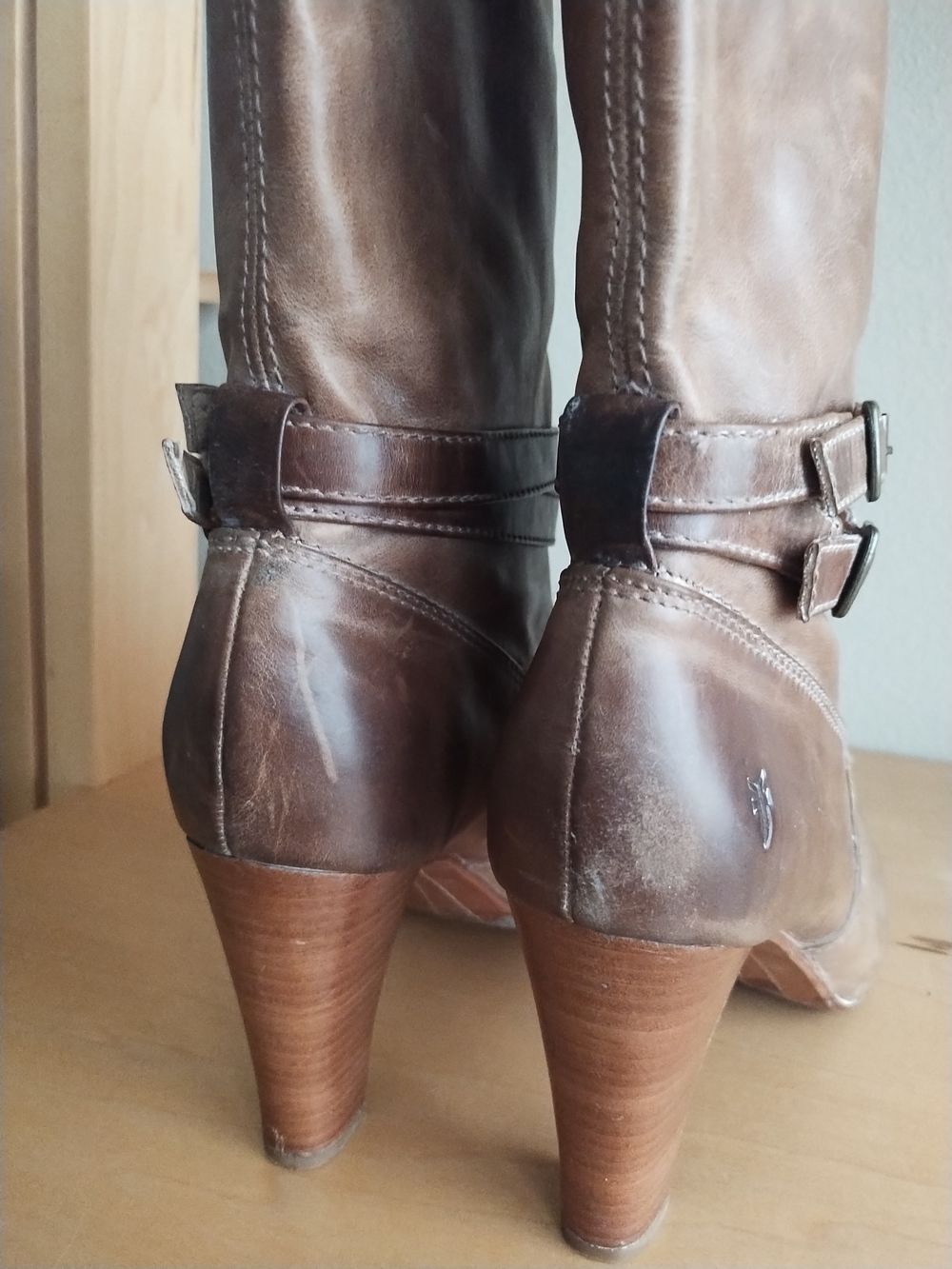 Frye Miranda Slouch Boots In Tan - Picture 2 of 10